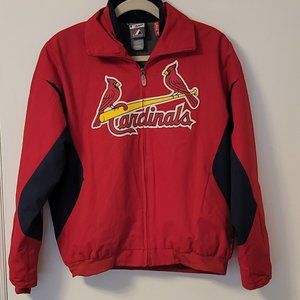 ❣️HP❣️MLB Fans! St. Louis Cardinals Majestic authentic unisex therma coat sz: S